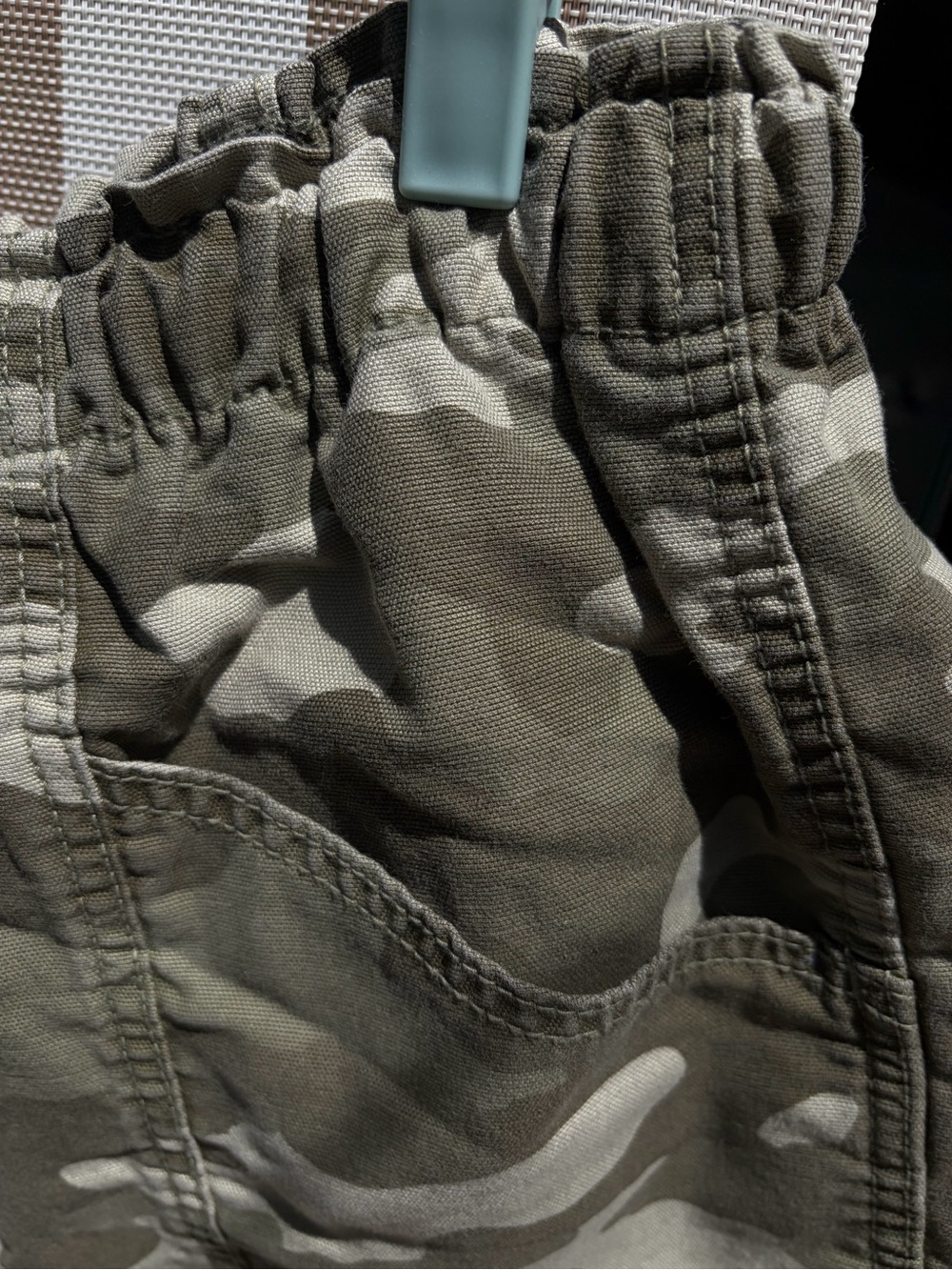 aerie Olive Camo Drawstring Utility Shorts - Picture 3 of 11
